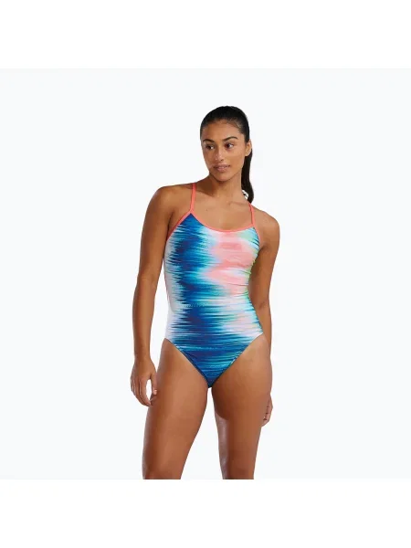 Női egyrészes fürdőruha TYR Durafast Elite Bravura Trinityfit fehér/multi. Méret: 36 fehér