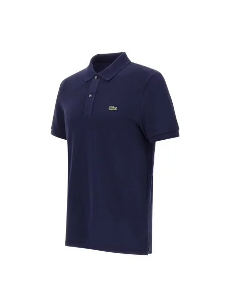 Koszulka polo o kroju slim fit z czystej bawełny Lacoste niebieska