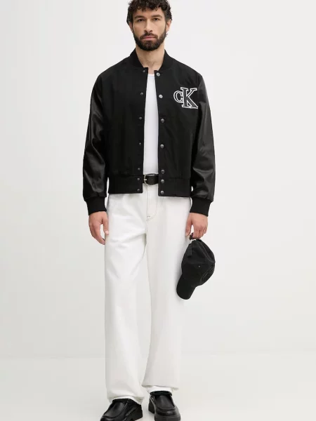 Calvin Klein Jeans varsity bunda černá