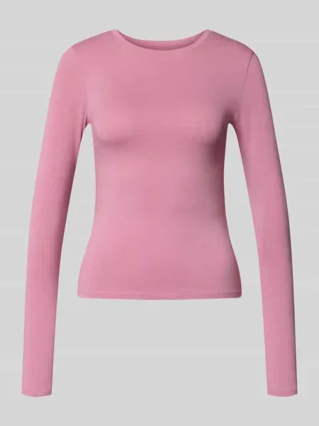 Bluzka z długim rękawem basic o kroju slim fit z mieszanka bawełny Review