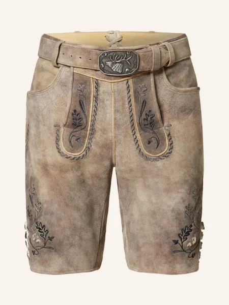 Spieth & Wensky Spodnie Skórzane W Stylu Ludowym Echnaton grau