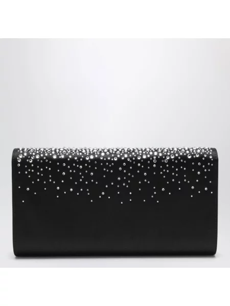 Satynowa kopertówka Roger Vivier czarna