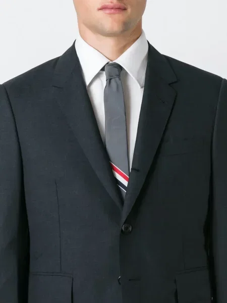 Dryžuotas kaklaraištis Thom Browne pilka