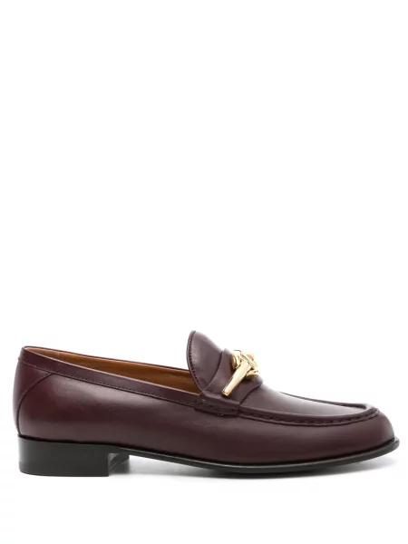 Pantofi loafer Valentino Garavani din piele roșu