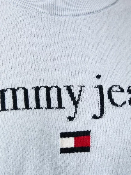 Tommy Jeans пуловер дамски с добавена вълна синьо