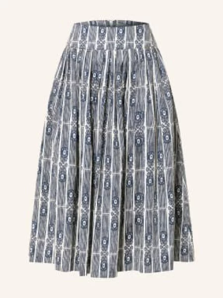 Rockmacherin Spódnica W Stylu Ludowym Kalo blau biała