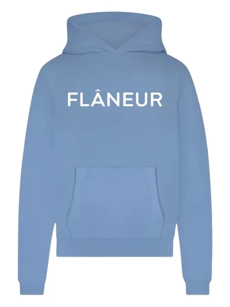 Hanorac cu glugă Flâneur cu imagine albastru