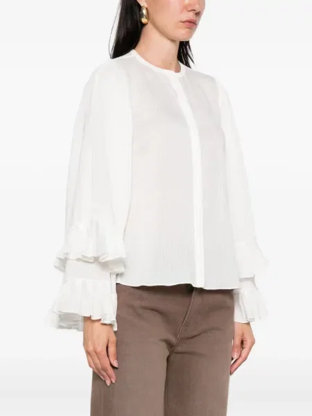 Bluză Dorothee Schumacher cu volane alb