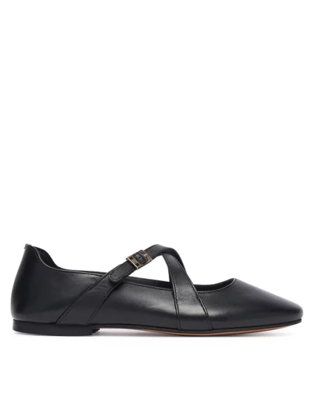 Tommy Hilfiger Balerini Th Buckle Cross Strap Maryjane negru