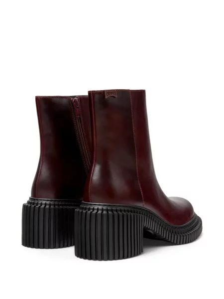 Kožené kotníkové boty Camper červené