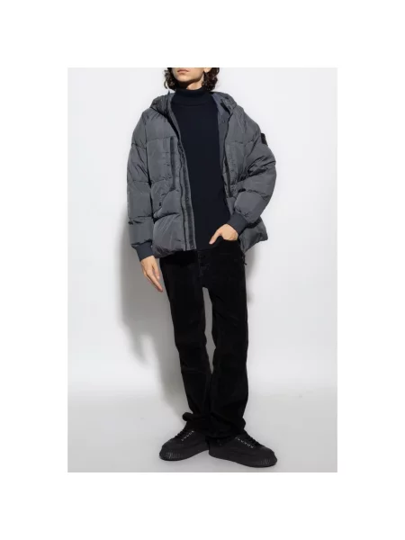 Sweter z golfem Stone Island z kamieniami do golfa niebieski