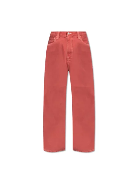 Jeansy Carhartt Wip z logo czerwone