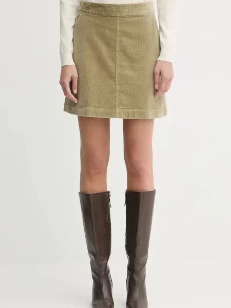 Marc O'Polo kordbársony szoknya mini harang alakú zöld