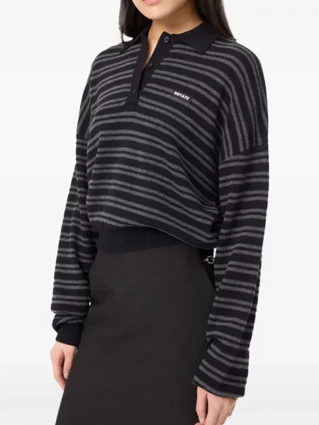 Tricou polo Rotate Birger Christensen negru