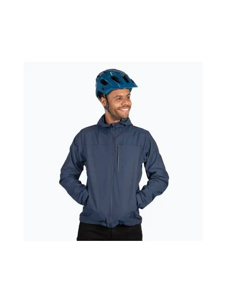 Велосипедна куртка Endura Hummvee водонепроникна з капюшоном чорнильно-синя синя