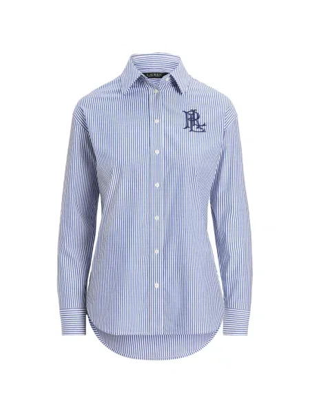 Cămașă Lauren Ralph Lauren cu broderie albastru