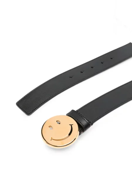 Cu centură curea Moschino din piele negru