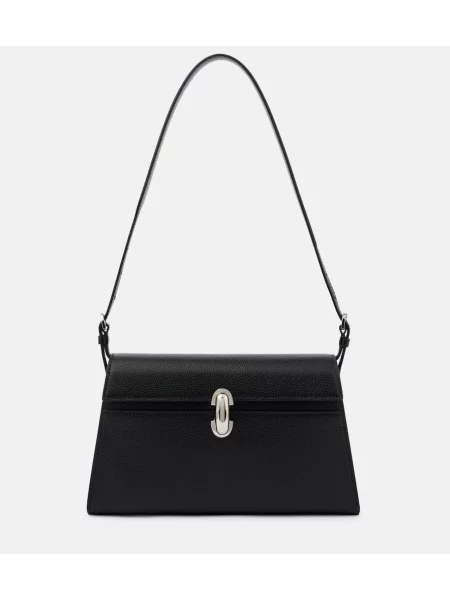 Geanta de piele Savette din piele negru