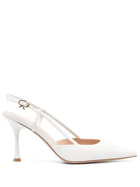 Pantofi cu toc Gianvito Rossi slingback alb