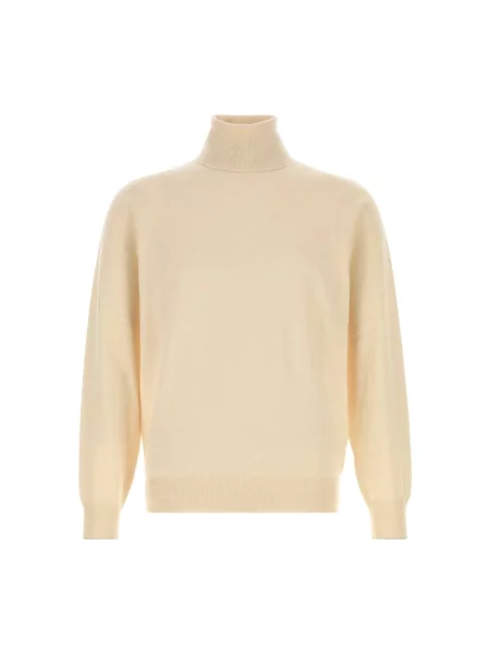 Sweter z golfem Brunello Cucinelli do golfa beżowy
