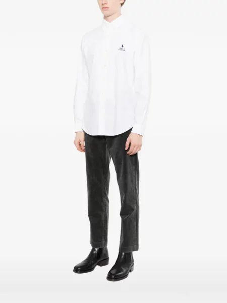 Πουκάμισο Polo Ralph Lauren με κουμπιά στον γιακά με σχέδιο γκρι