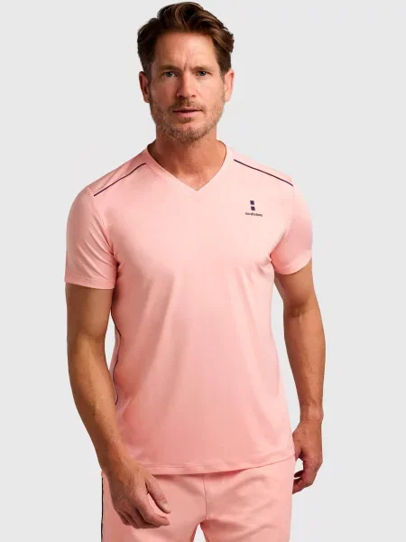Nordicdots Tricou funcțional Performance V-Tee piersică portocaliu