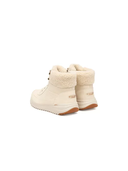Šnurovacie členkové topánky Skechers béžová