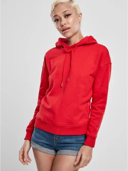 Jakna Urban Classics s kapuco rdeča