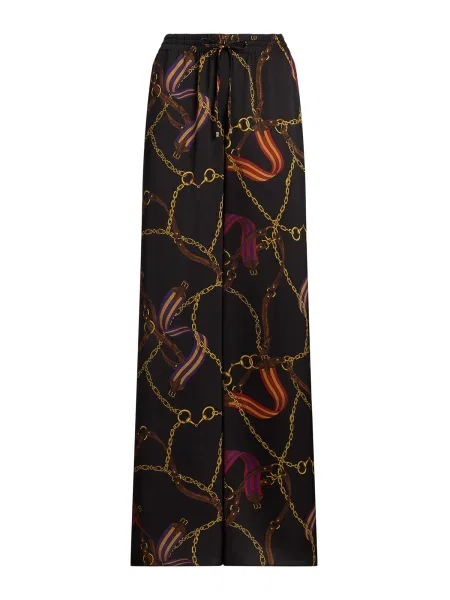 Lauren Ralph Lauren Pantaloni ZIAKASH galben auriu / mov închis / roșu negru