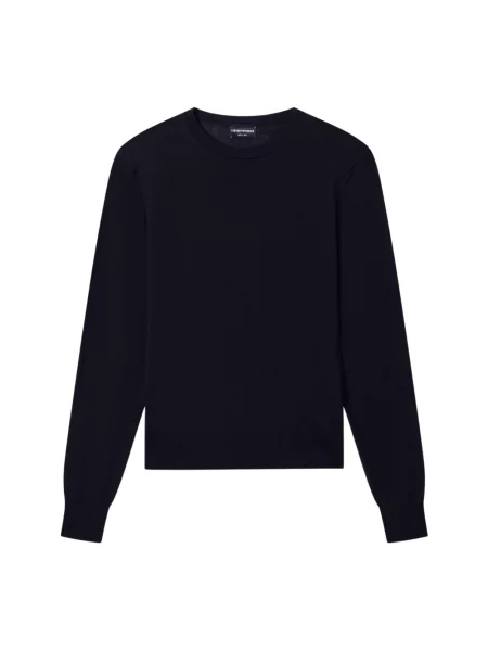 Sweter Emporio Armani wełniany niebieski