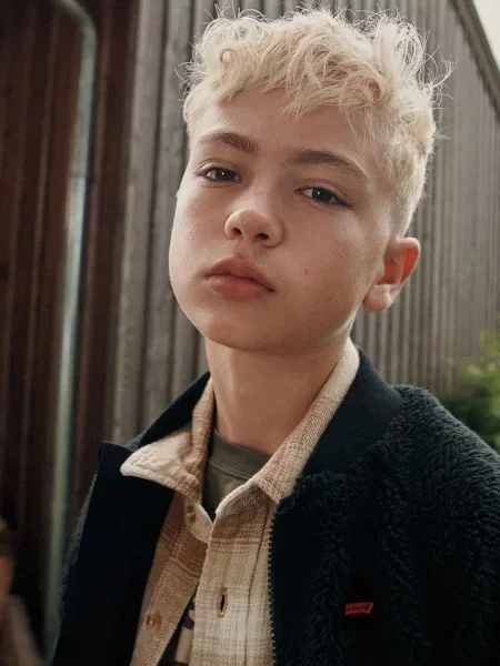 Levi's риза за деца от SHADOW PLAID SHIRT бежово