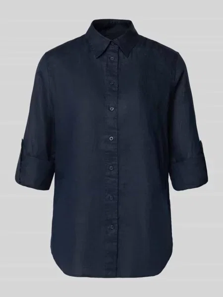 Koszula z czystego lnu o kroju relaxed fit z czystego lnu Lauren Ralph Lauren niebieska