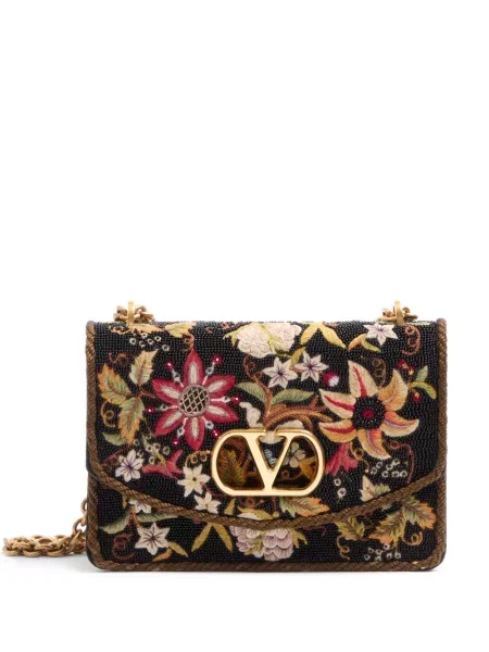 Geantă Valentino Garavani cu broderie negru