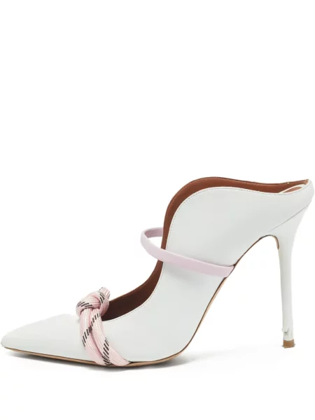 Papuci tip mules Malone Souliers din piele alb