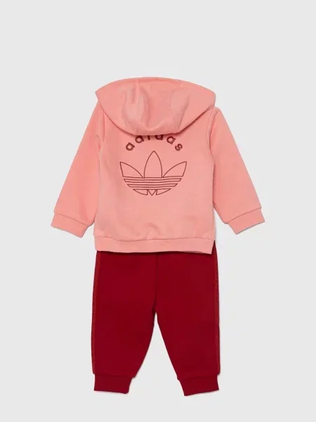 Adidas Originals Dětská tepláková souprava HOODIE SET růžová