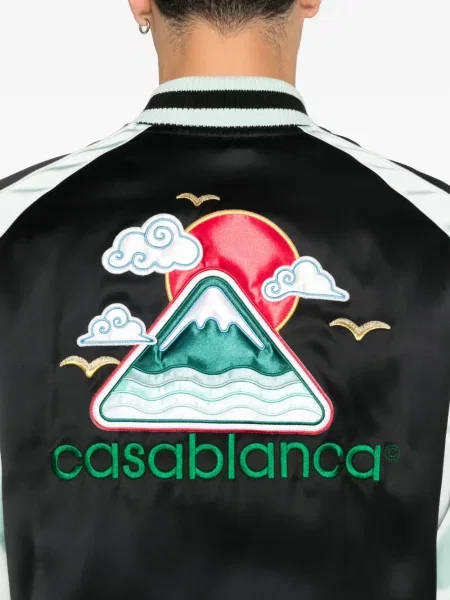 Geacă bomber Casablanca cu broderie negru