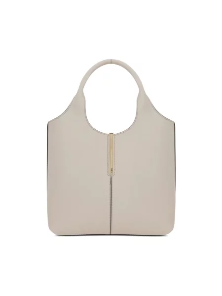Shopperka Tod's skórzana beżowa