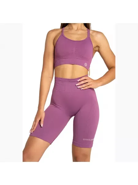 Дамски колоездачни шорти за тренировка Gym Glamour Push Up merry berry розово