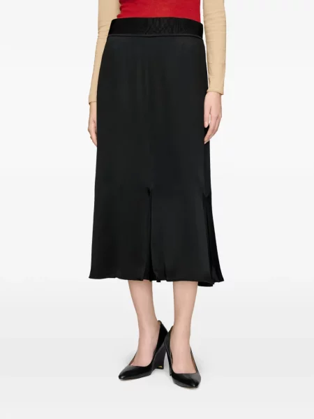 Fustă Maison Margiela din satin negru