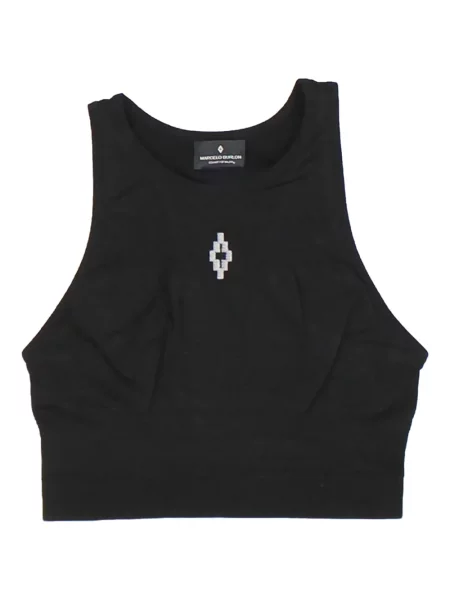 Top Marcelo Burlon County Of Milan cu autograf negru
