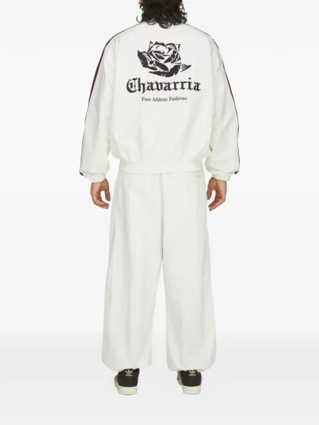 Geacă Adidas cu imagine alergare alb