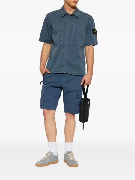 Scurt cămașă Stone Island cu strasuri albastru
