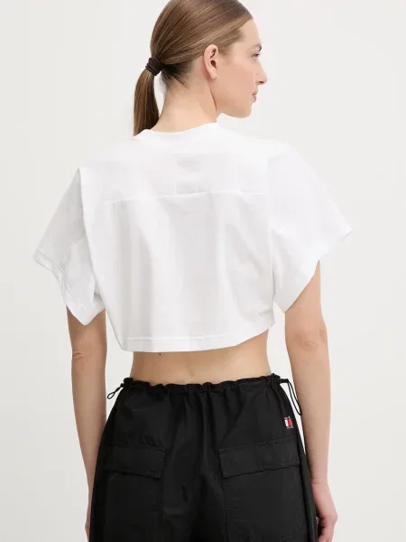 Tricou Under Armour Cropped Script SS Tee White L alb