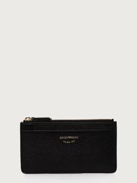 Emporio Armani portofel pentru femei din piele negru