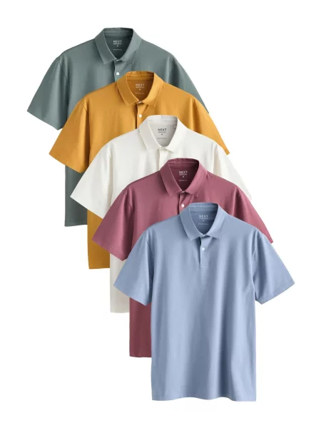 Next Tricou ecru / deschis / galben închis / verde jad / magenta albastru