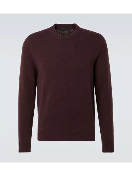 Pulover Saman Amel din cașmir bordo