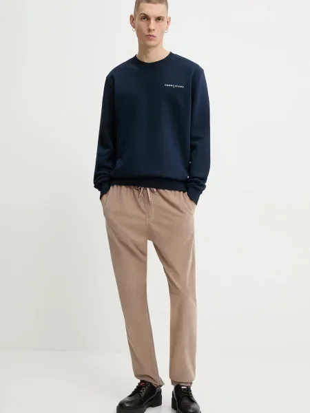 Tommy Jeans pulover z bombažem modra