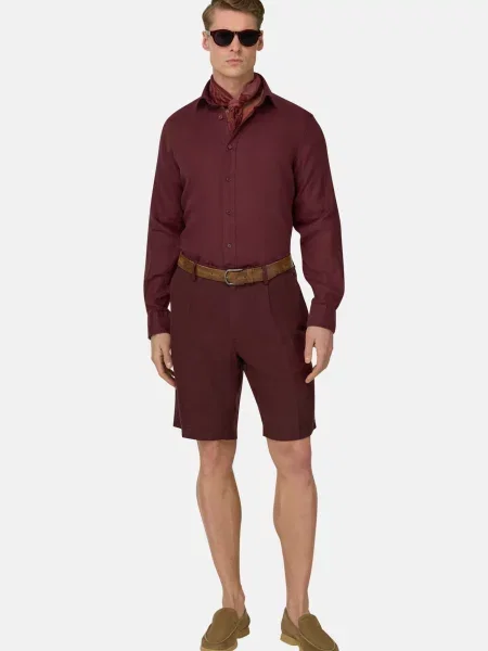 Boggi Milano Cămașă burgundy roșu