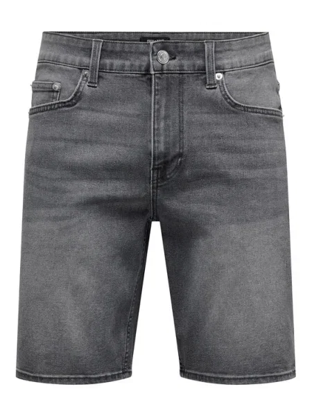 Only & Sons Pantaloni scurți de blugi Weft gri