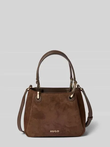 Torebka crossbody Hugo skórzana brązowa